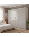 Armadio 6 ante bianco lucido Pavese 275x55x240h