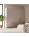 Armadio 6 ante bianco lucido Pavese 275x55x240h
