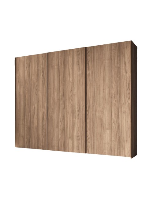 Armadio tre ante scorrevoli in legno noce america Step 276x67x250h