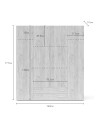 Armadio 4 ante e 2 cassetti Seba4 160x51,6x177h colore bianco e rovere