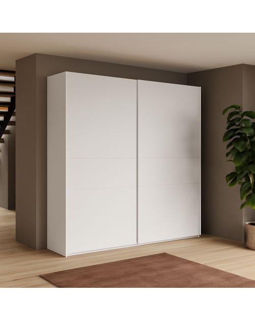 Armadio due ante scorrevoli bianco opaco Swing – 257x55x230H