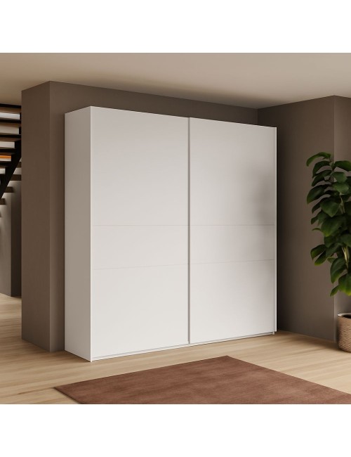 Armadio due ante scorrevoli bianco opaco Swing – 257x55x230H
