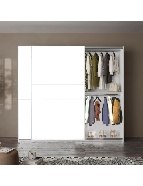 Armadio due ante scorrevoli bianco opaco Swing – 257x55x230H
