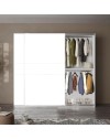 Armadio due ante scorrevoli bianco opaco Swing – 257x55x230H
