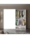 Armadio due ante scorrevoli bianco opaco Swing – 257x55x230H