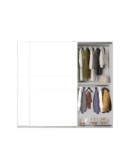 Armadio due ante scorrevoli bianco opaco Swing – 257x55x230H