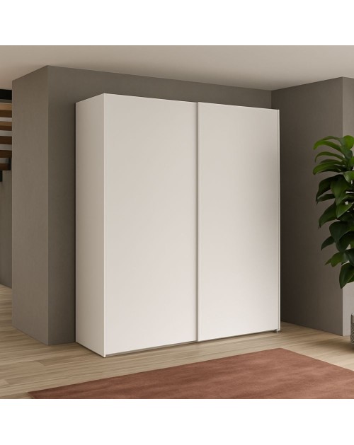 Armadio due ante scorrevoli bianco opaco Swing – 180x55x210H