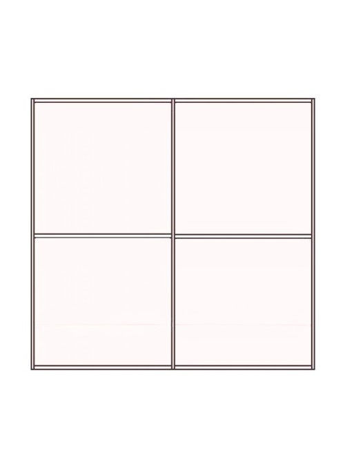 Armadio due ante scorrevoli bianco opaco Swing – 180x55x230H