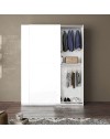 Armadio due ante scorrevoli bianco opaco Swing – 180x55x230H
