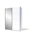 Armadio 2 ante scorrevoli bianco con specchio Zegna 150x58x205H