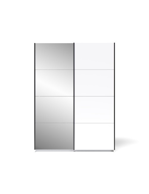 Armadio 2 ante scorrevoli bianco con specchio Zegna 150x58x205H