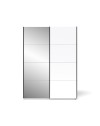 Armadio 2 ante scorrevoli bianco con specchio Zegna 150x58x205H