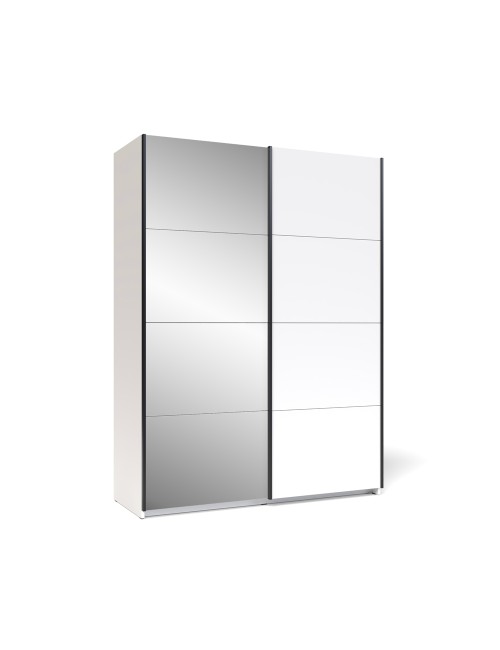 Armadio 2 ante scorrevoli bianco con specchio Zegna 150x58x205H