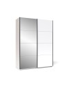 Armadio 2 ante scorrevoli bianco con specchio Zegna 150x58x205H