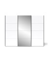 Armadio 3 ante scorrevoli bianco con specchio Zegna 255x53x205H