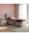 Letto singolo con contenitore Ascoli 102x210x124H tessuto Enjoy grigio