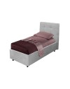 Letto singolo con contenitore Ascoli 102x210x124H tessuto Enjoy grigio