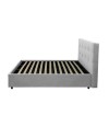 Letto singolo con contenitore Ascoli 102x210x124H tessuto Enjoy grigio