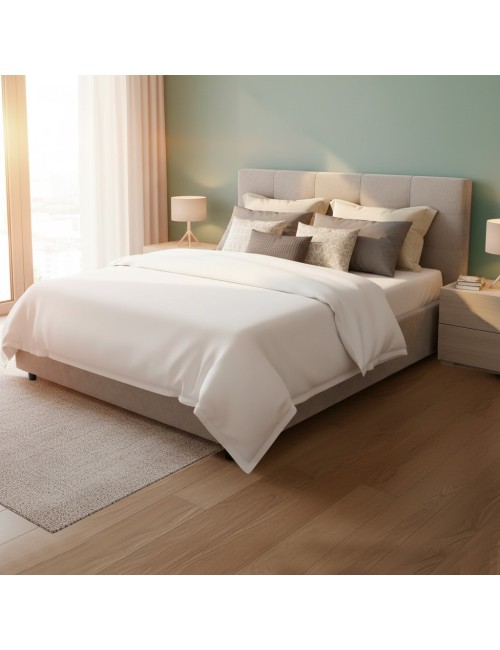 Letto Matrimoniale contenitore Ascoli 182x210x124H tessuto Enjoy tortora
