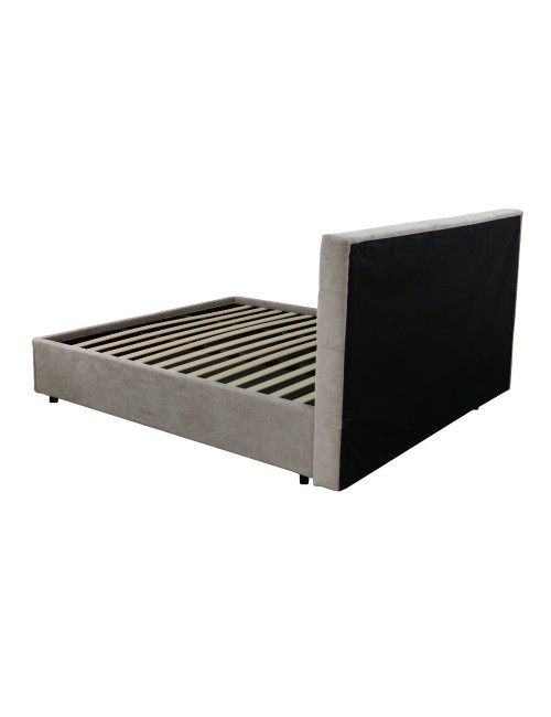 Letto Matrimoniale contenitore Ascoli 182x210x124H tessuto Enjoy tortora