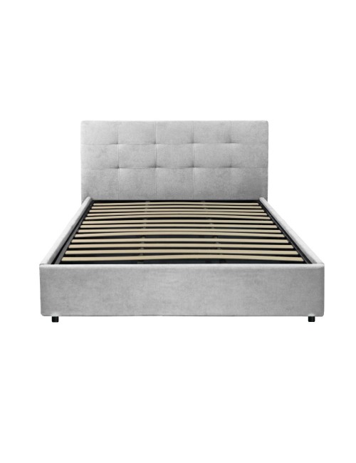 Letto Matrimoniale contenitore Ascoli 182x210x124H tessuto Enjoy grigio