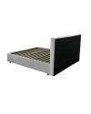 Letto Matrimoniale contenitore Ascoli 182x210x124H tessuto Enjoy grigio