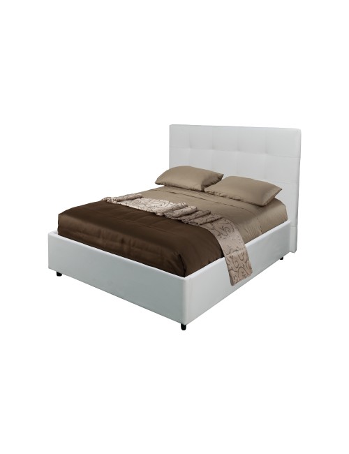 Letto una Piazza e Mezza Contenitore Ascoli 142x210x124H bianco