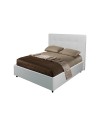 Letto francese con contenitore Ascoli 142x210x124H ecopelle colore bianco