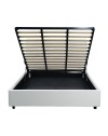 Letto francese con contenitore Ascoli 142x210x124H ecopelle colore bianco