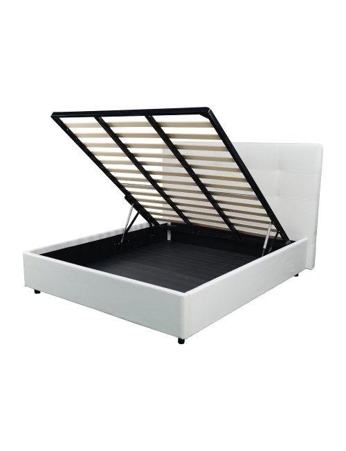 Letto una Piazza e Mezza Contenitore Ascoli 142x210x124H bianco