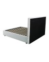 Letto francese con contenitore Ascoli 142x210x124H ecopelle colore bianco