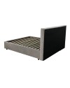 Letto francese con contenitore Ascoli 142x210x124H tessuto Enjoy colore tortora