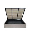 Letto francese con contenitore Ascoli 142x210x124H tessuto Enjoy colore tortora