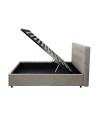 Letto francese con contenitore Ascoli 142x210x124H tessuto Enjoy colore tortora