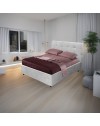 Letto una piazza e mezza con contenitore Ascoli 142x210x124H tessuto Enjoy colore grigio