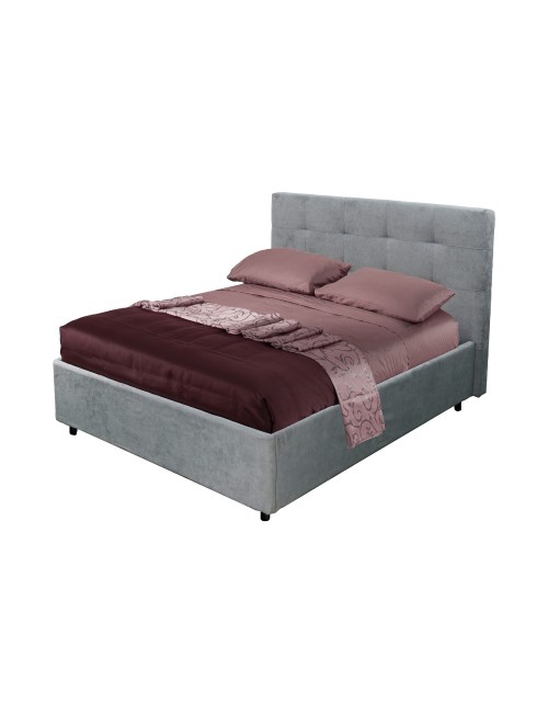 Letto una Piazza e Mezza Contenitore Ascoli 142x210x124H tessuto