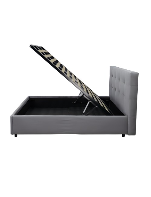 Letto una Piazza e Mezza Contenitore Ascoli 142x210x124H tessuto