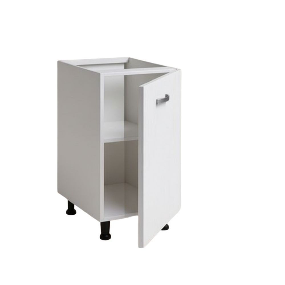 Base cucina con anta 30x59x82H colore bianco frassinato