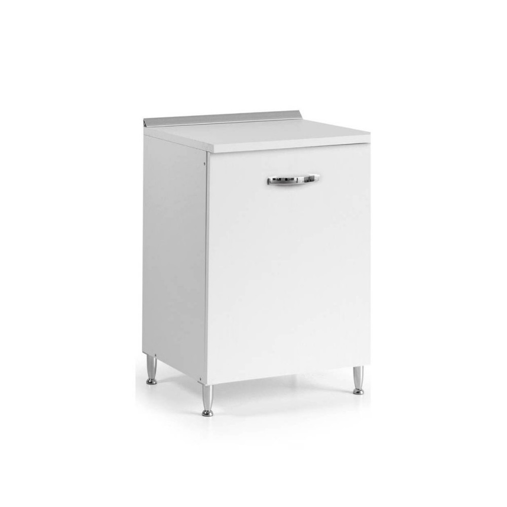 Base cucina con anta 60x50x85H colore bianco frassinato