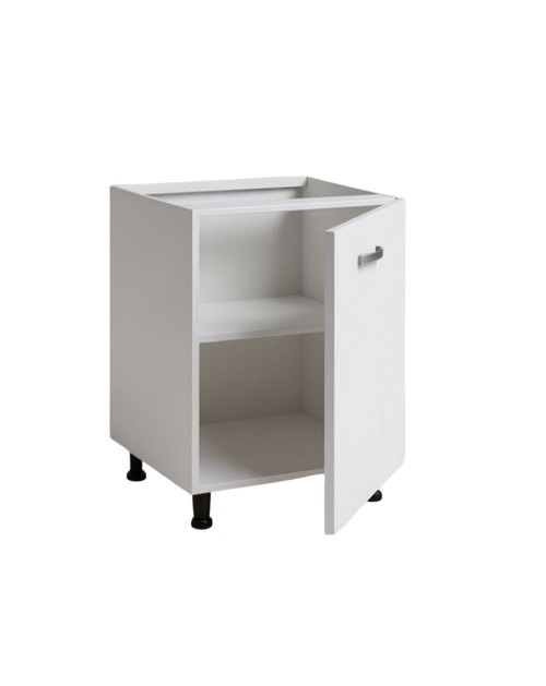 Base cucina con anta 60x59x82H colore bianco frassinato