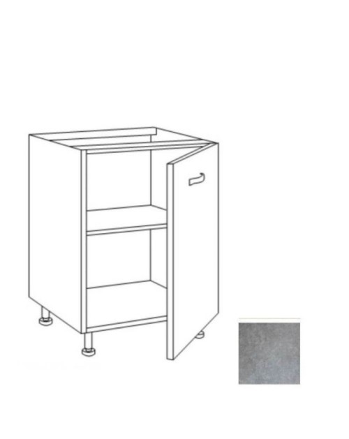 Base cucina con anta 60x50x85H  colore cemento