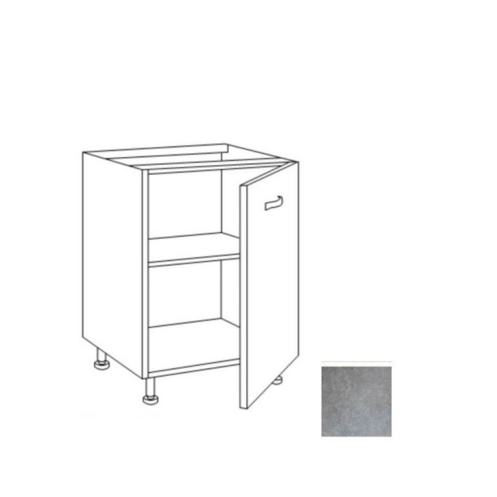 Base cucina con anta 60x50x85H  colore cemento