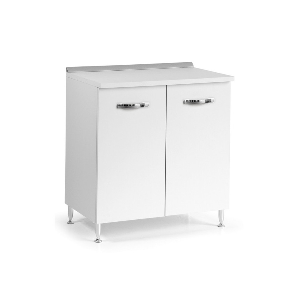 Base cucina due ante 80x50x85H colore bianco frassinato