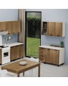 Base cucina due ante 80x50x85H colore noce naturale