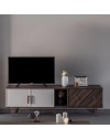 Mobile porta Tv 4 ante Merlin 195x47.6x60H finitura Mozambik spatolato