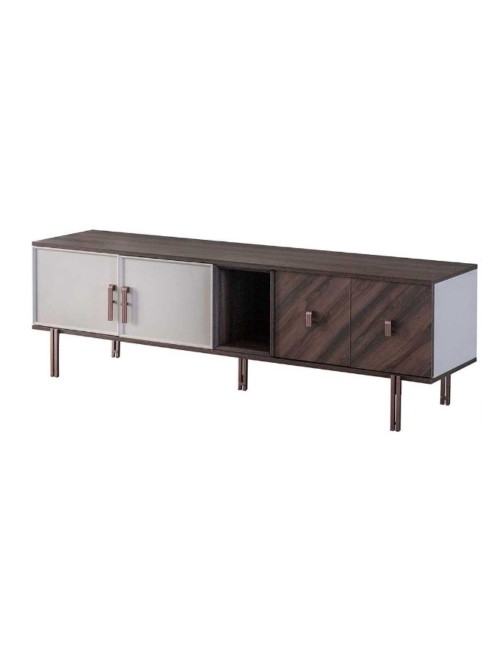 Mobile porta Tv 4 ante Merlin 195x47.6x60H finitura Mozambik spatolato