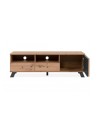 Mobile porta Tv  2 cassetti e anta con vani a giorno Medan56A colore rovere antracite