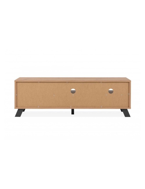 Mobile porta Tv  2 cassetti e anta con vani a giorno Medan56A colore rovere antracite