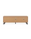 Mobile porta Tv  2 cassetti e anta con vani a giorno Medan56A colore rovere antracite