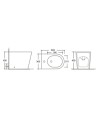 Bidet a pavimento nero opaco YJ-1380FMB